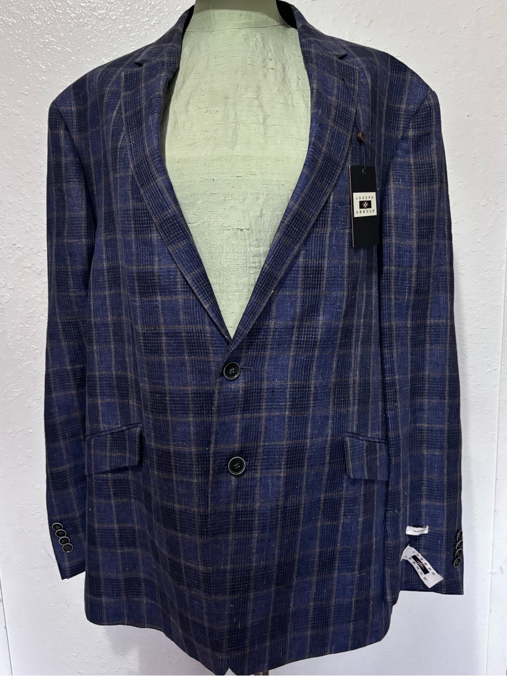 Joseph Abboud Blue Plaid Sport Coat